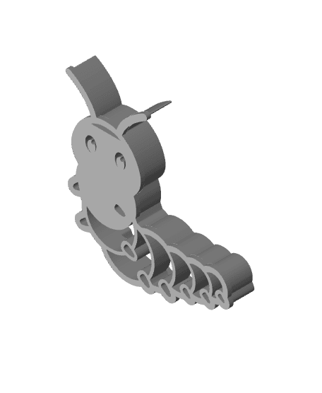 Caterpillar Cookie Cutter, Biscuit Cutter 3d model