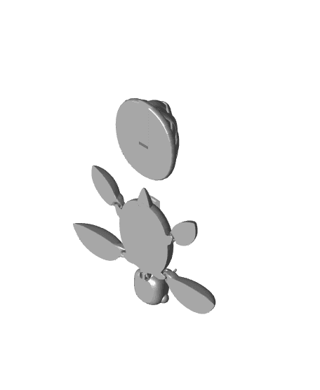 3D Printable Flexi Pie Turtle 3d model