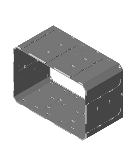 3x2x1·5 - Topped Multipoint Rail - Pop-In Bin Extension 3d model