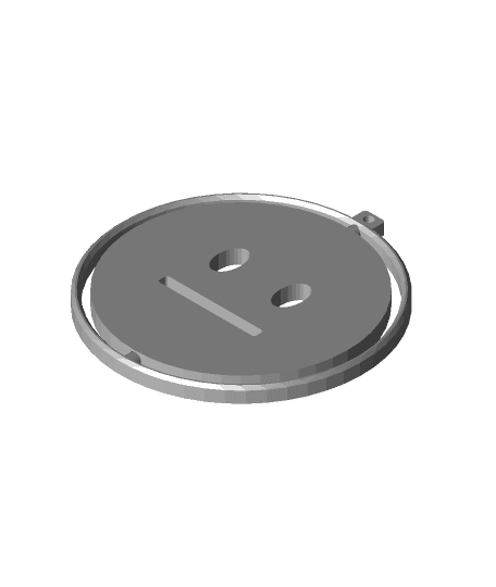 Spinning key ring! Neutral Emoji face 3d model