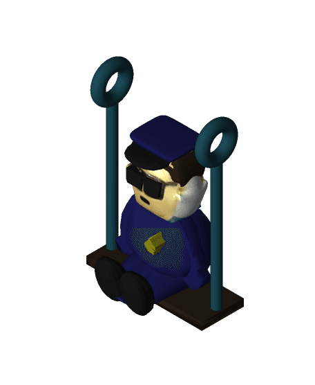 South Park officer barbrady swing set / for car rear window mount 3d model