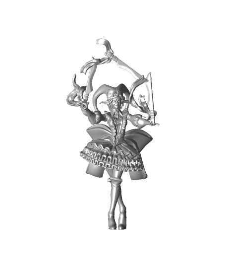Bladed Jester - Circus of horrors - PRESUPPORTED - 32mm Scale 3d model