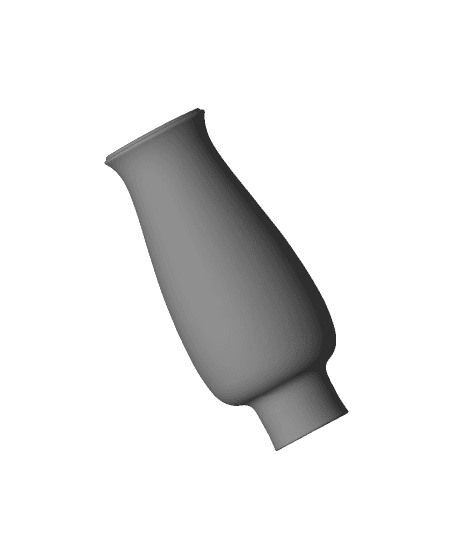Baluster vase, one of three in a five-piece garniture 3d model