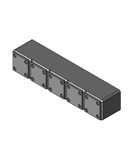 Gridfinity - Tubular Double Cap Rivet Die Holder 3d model