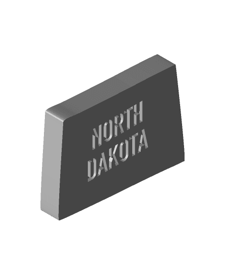 Merica Fridge Magnets - MMU version - NORTH DAKOTA 3d model