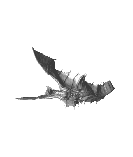 Ancient Flying Brass Dragon 3d model