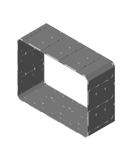 4x3x1·5 - Topped Multipoint Rail - Pop-In Bin Extension 3d model