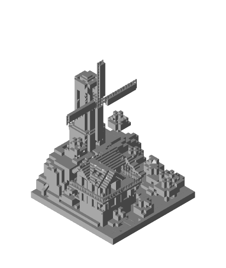 Minecraft Mill 3d model