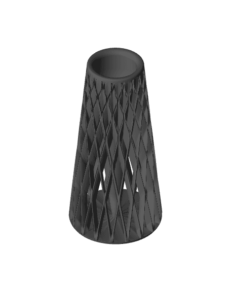 Funnel vase rhombus 3d model