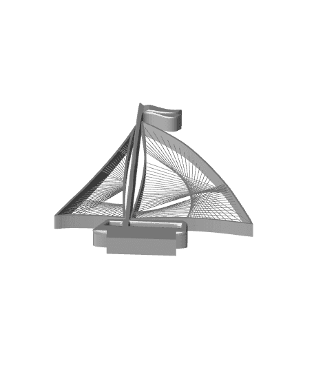 String Sailboat 3d model