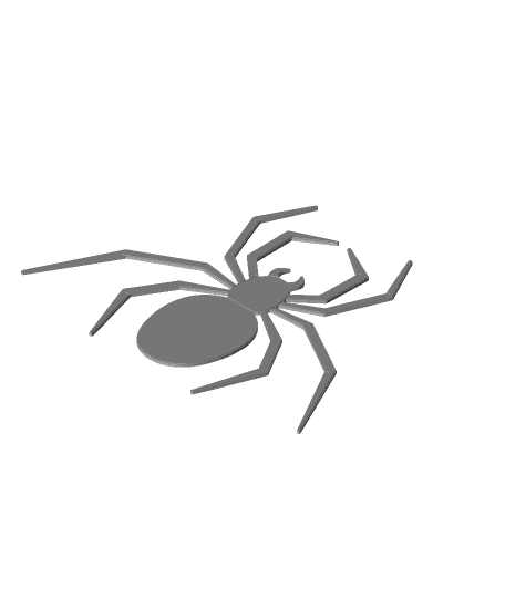 2D Spider Halloween Decoration 3d model