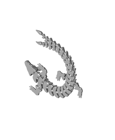 Draconidae Bicauda - Flailtail - An articulated dragon 3d model