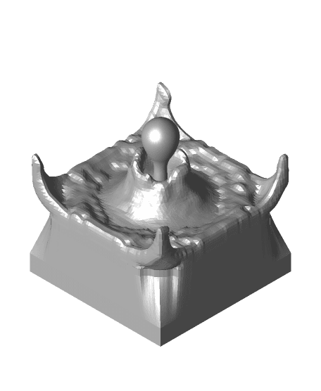 Water Droplet Sculpture  3d model