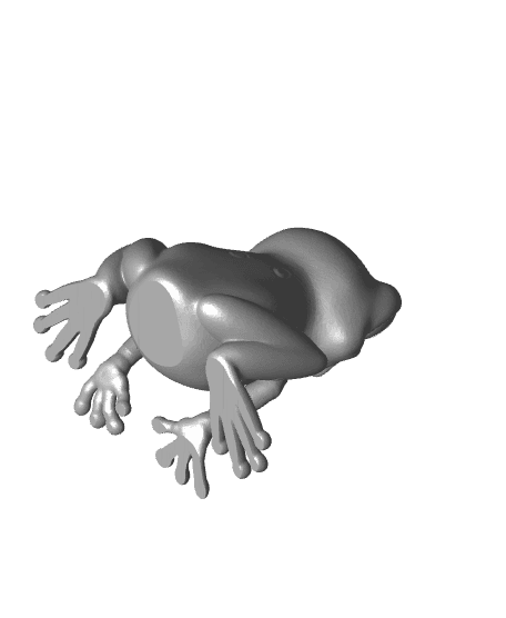 cute happy frog 3d model