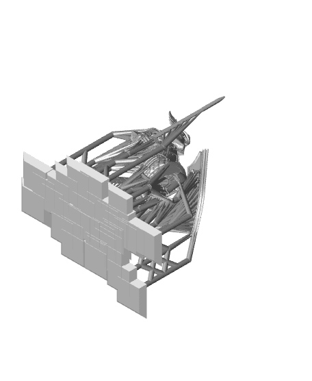 Swan Knight - On Foot - A 3d model