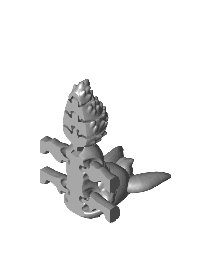 Flexi Flareon (Easy Print No Supports) 3d model