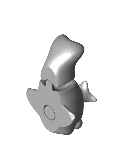 Cute Spinning Whale 3d model