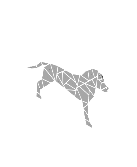 “Staffy-AmStaff style” - Geometric dog wall art  3d model