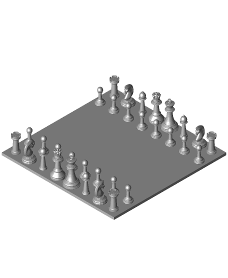 Chess Board Full.stl 3d model