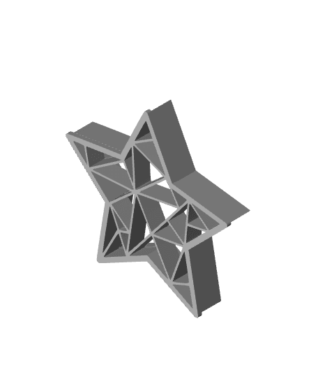 Geometric Star Cookie Cutter, Biscuit Cutter 3d model