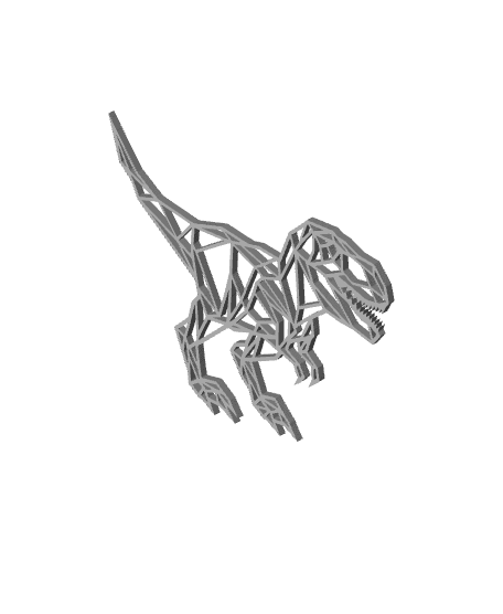 Geometric T-Rex dinosaur Wallart 3d model