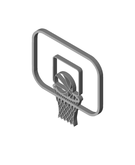 basket ball wall art sports wall decor hoop decoration 3d model