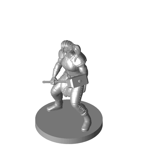 Half Orc Female Barbarian 3d model