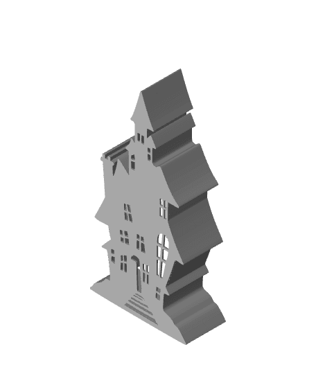 Spooky house tea light decoration 3d model