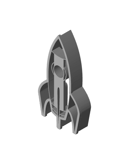 Rocket Cookie Cutter, Biscuit Cutter 3d model