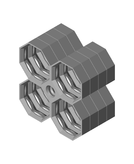 2x2 Multiboard Corner Tile x4 Stack 3d model