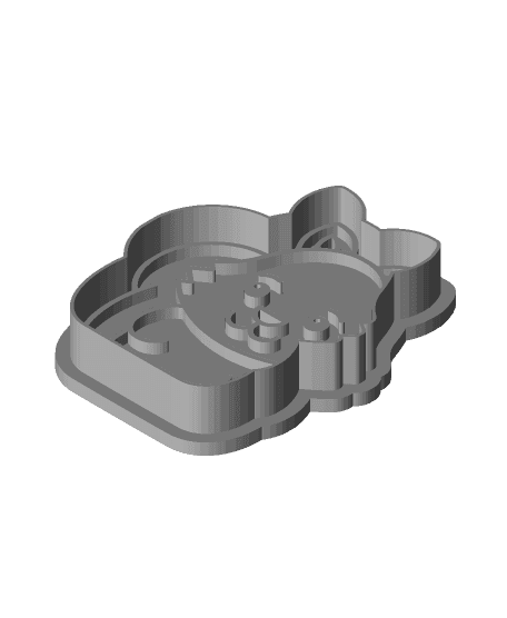 cookie cutter squirell - cutter and stamp 3d model
