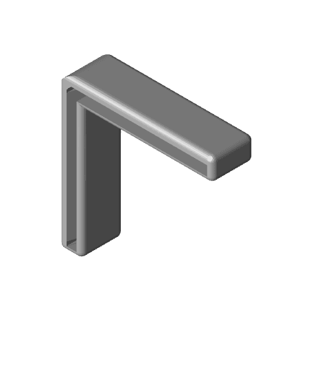 garage / storage steel shelf end cap 3d model