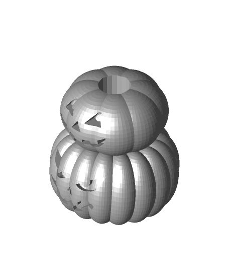 Stacked Jack-O-Lantern Straw Topper 3d model