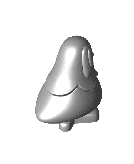 Blob Pigeon - Magnetic Secret Message Art Toy 3d model