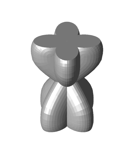Stacked Double Heart Vase 3d model