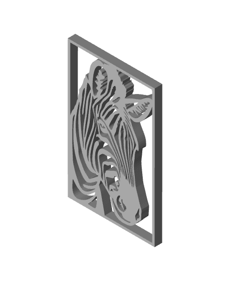 zebra wall art striped horse wall decor 3d model