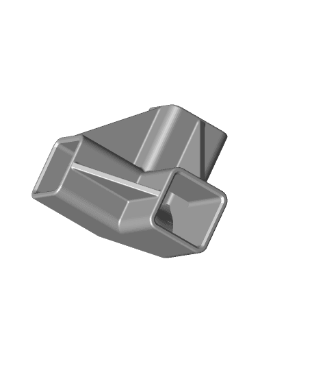 1"  Square Aluminum Extrusion Corner (No Supports) 3d model