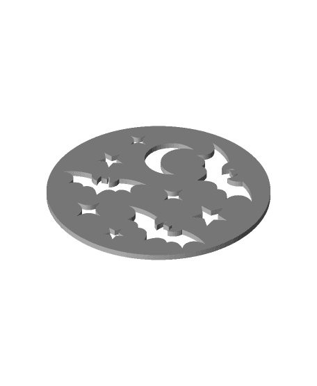 Spooky Coasters -  Bats Round 3d model
