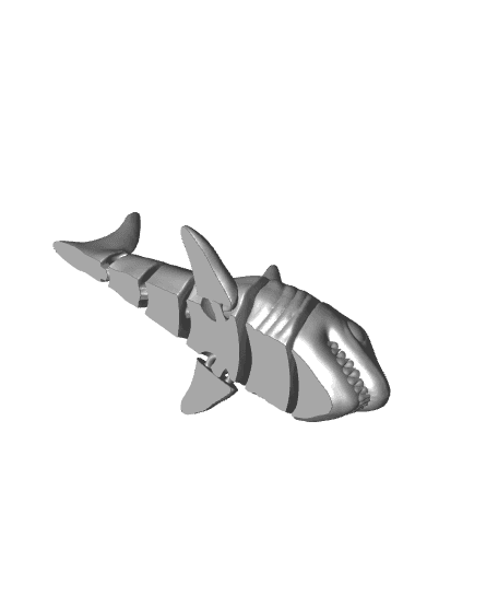 SIMPLE FLEXI SHARK - SUPPORT FREE - PRINT IN PLACE 3d model