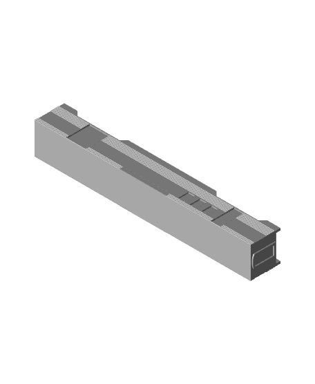 Z scale 70' fluted-side baggage-rpo car 3d model