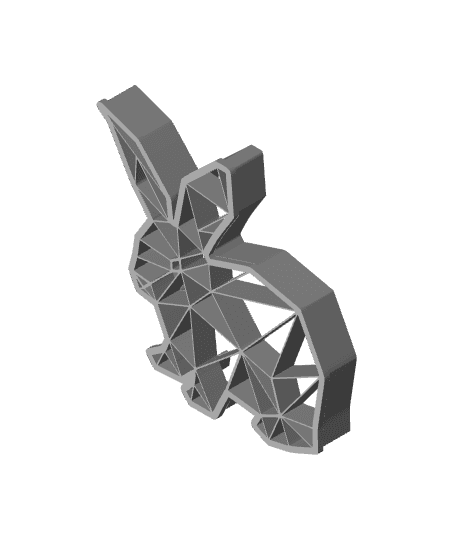 Geometric Rabbit Cookie Cutter, Biscuit Cutter 3d model