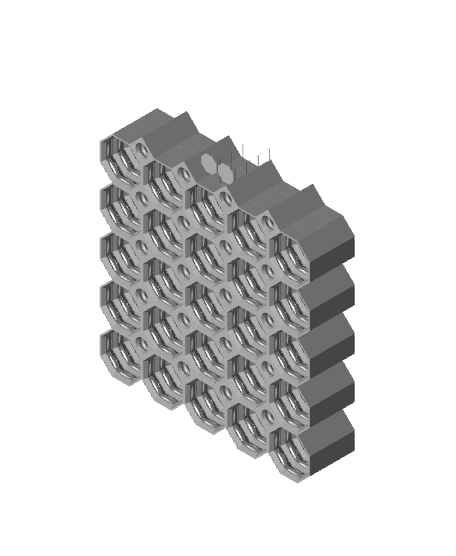5x5 Multiboard Side Tile - x4 Multi-Material Stack 3d model
