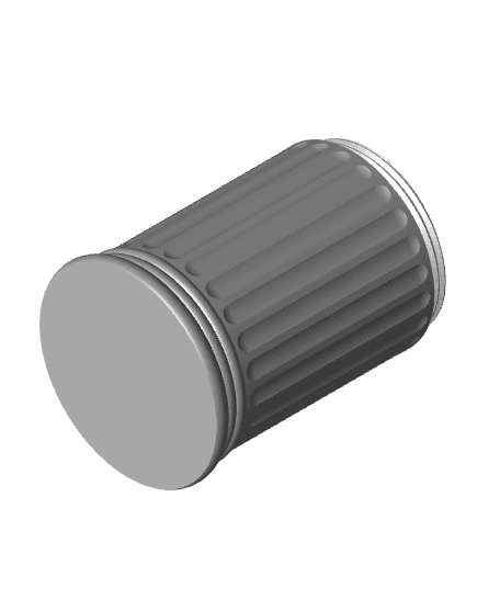 Small Fluted Column Containers 3d model