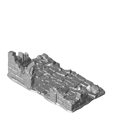 Small Ruins - With Free Dragon Warhammer - 5e DnD Inspired for RPG and Wargamers 3d model