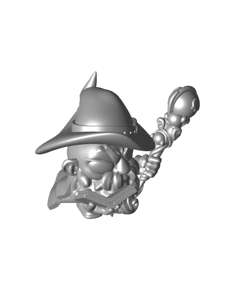Male Dwarf Wizard - With Free Dragon Warhammer - 5e DnD Inspired for RPG and Wargamers 3d model
