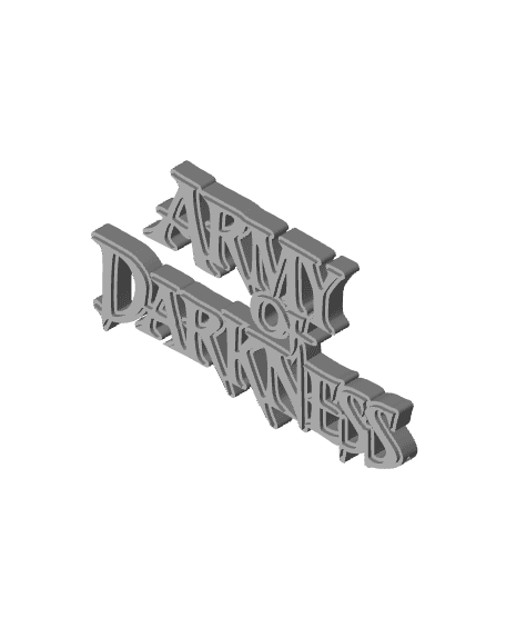 3D MULTICOLOR LOGO/SIGN - Army of Darkness (Two Variations) 3d model