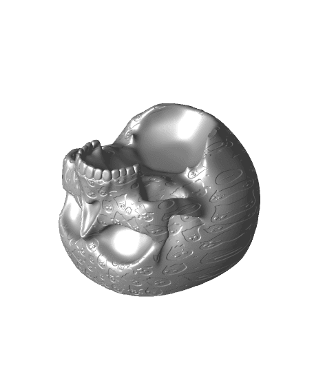 Ghosty Skull Planter-Bowl 3d model