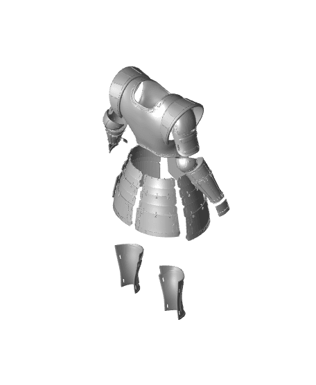 Sengoku White Costume 3D Print File STL Samurai 3d model