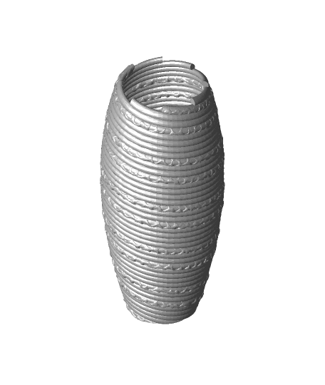 Coil Voronoi Vase Closed 3d model