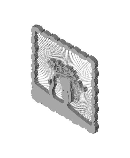 Krishna String Art 3d model